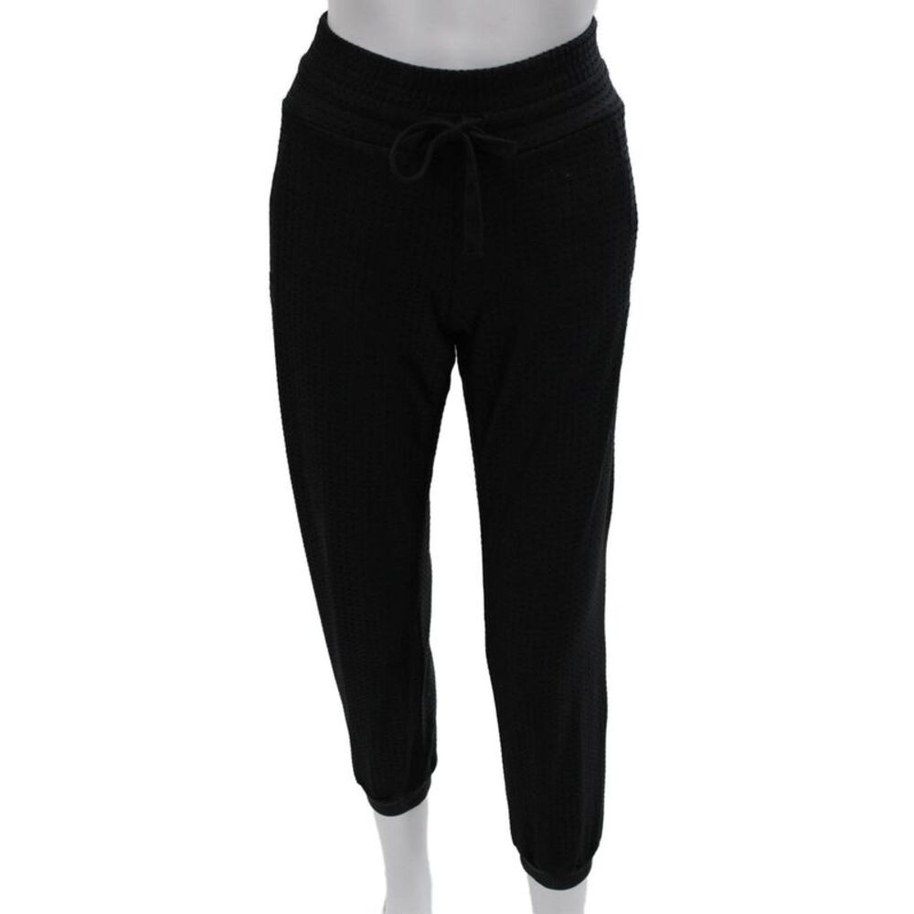 Chill By Will Womens Jogger Pants Black Spotted Drawstring Size 1
